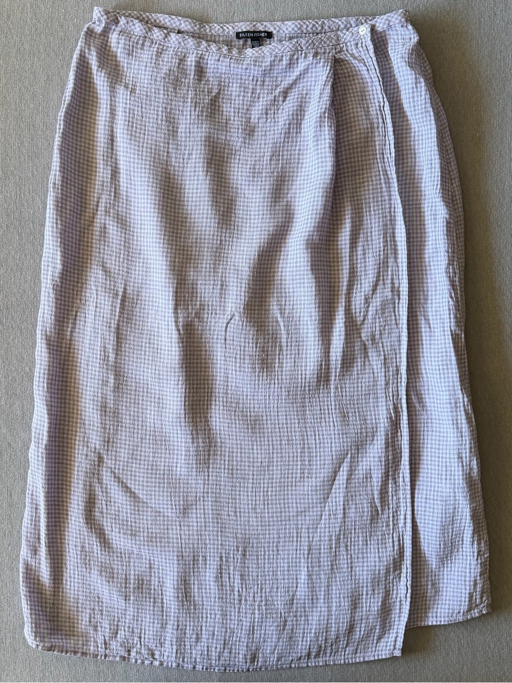 Eileen Fisher Light Lavender Linen Wrap Skirt